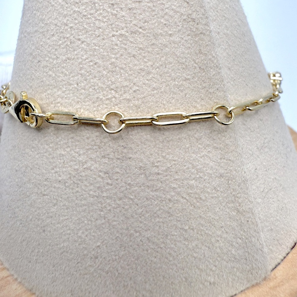 7” Gold Plated over .925 Sterling Silver Cz Flower Bracelet - Picture 10 of 16